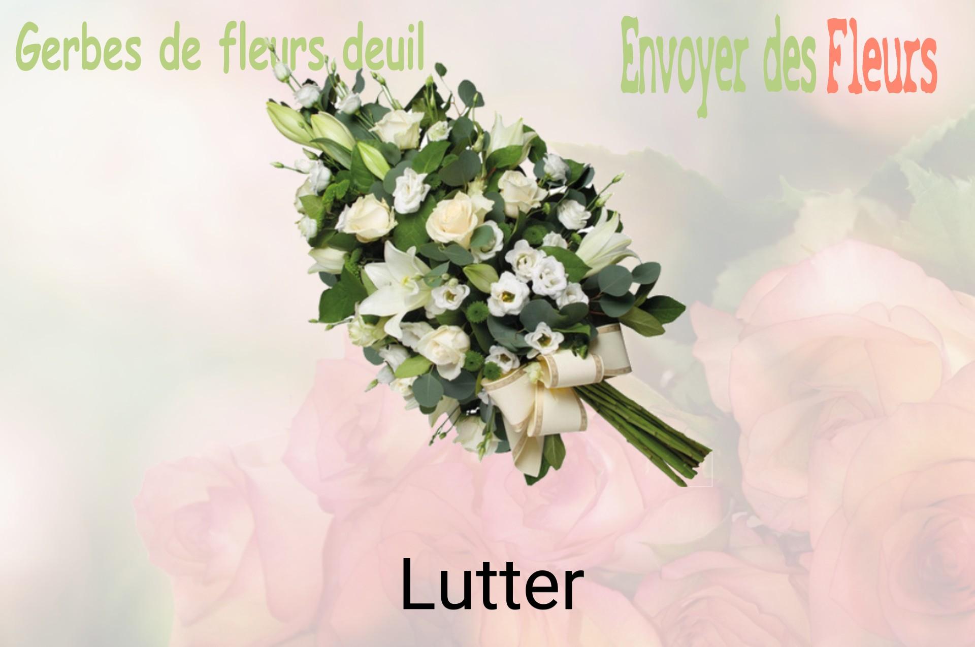 Gerbe de fleurs de deuil livrée à Lutter